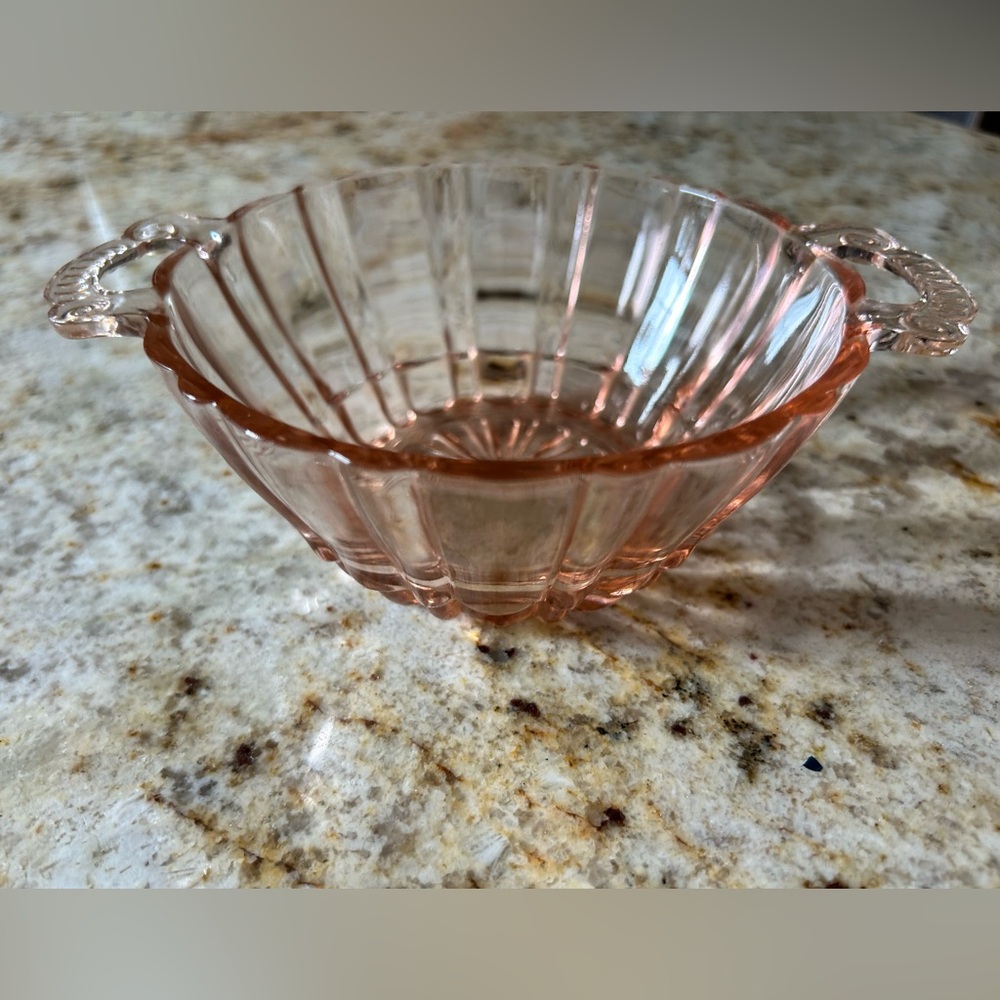 Vintage Anchor Hocking Pink Depression glass serving dish